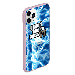 Чехол iPhone 11 Pro матовый Gta 6 storm on vice city, цвет: 3D-розовый — фото 2