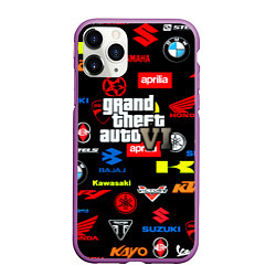 Чехол iPhone 11 Pro матовый GTA6 автобренды