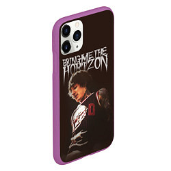 Чехол iPhone 11 Pro матовый Oli Sykes - Bring Me the Horizon, цвет: 3D-фиолетовый — фото 2