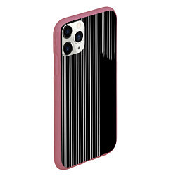 Чехол iPhone 11 Pro матовый Visual zebra stripes, цвет: 3D-малиновый — фото 2