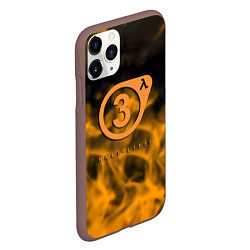 Чехол iPhone 11 Pro матовый Half life orange flame valve, цвет: 3D-коричневый — фото 2