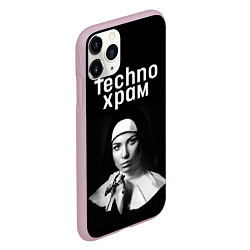 Чехол iPhone 11 Pro матовый Techno храм монашка с красивыми глазами, цвет: 3D-розовый — фото 2