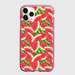 Чехол iPhone 11 Pro матовый Дольки сладкого арбуза