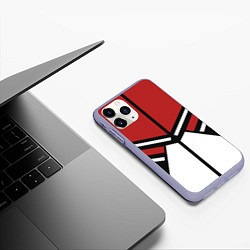 Чехол iPhone 11 Pro матовый Советский спорт с полосами, цвет: 3D-светло-сиреневый — фото 2
