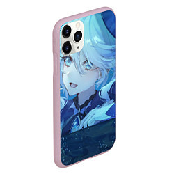 Чехол iPhone 11 Pro матовый Genshin Impact Furina happy, цвет: 3D-розовый — фото 2