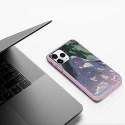 Чехол iPhone 11 Pro матовый Sousou no Frieren под деревом, цвет: 3D-розовый — фото 2