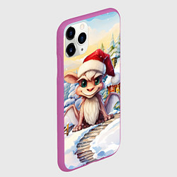 Чехол iPhone 11 Pro матовый Дракон новогодний праздничный 2024, цвет: 3D-фиолетовый — фото 2