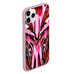Чехол iPhone 11 Pro матовый Розовый кибер доспех, цвет: 3D-розовый — фото 2