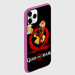 Чехол iPhone 11 Pro матовый Бог бара, цвет: 3D-фиолетовый — фото 2