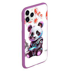 Чехол iPhone 11 Pro матовый Funny panda - China, цвет: 3D-фиолетовый — фото 2