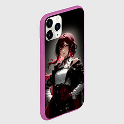 Чехол iPhone 11 Pro матовый Хонкай- Кафка, цвет: 3D-фиолетовый — фото 2