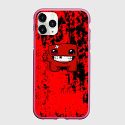 Чехол iPhone 11 Pro матовый Super Meat Boy краски