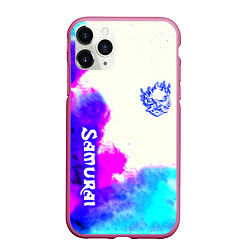 Чехол iPhone 11 Pro матовый Samurai neon colors