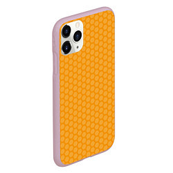 Чехол iPhone 11 Pro матовый Медовые соты векторные, цвет: 3D-розовый — фото 2