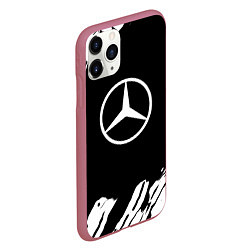 Чехол iPhone 11 Pro матовый Mercedes benz краски спорт, цвет: 3D-малиновый — фото 2