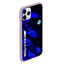 Чехол iPhone 11 Pro матовый BMW sport amg colors blue, цвет: 3D-розовый — фото 2