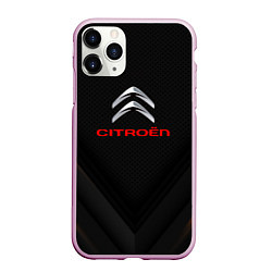 Чехол iPhone 11 Pro матовый Citroen sport geometry, цвет: 3D-розовый