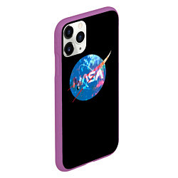 Чехол iPhone 11 Pro матовый NASA true space star, цвет: 3D-фиолетовый — фото 2