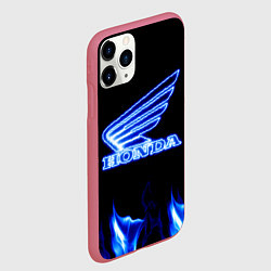 Чехол iPhone 11 Pro матовый Honda neon, цвет: 3D-малиновый — фото 2