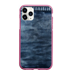 Чехол iPhone 11 Pro матовый Старая джинса, цвет: 3D-малиновый