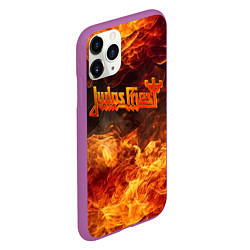 Чехол iPhone 11 Pro матовый Fire - Judas Priest, цвет: 3D-фиолетовый — фото 2