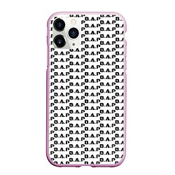Чехол iPhone 11 Pro матовый BAP kpop steel pattern, цвет: 3D-розовый