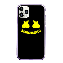 Чехол iPhone 11 Pro матовый Christopher Comstock yellow logo, цвет: 3D-светло-сиреневый