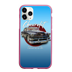 Чехол iPhone 11 Pro матовый Американский классический автомобиль Chevrolet Bel