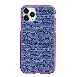 Чехол iPhone 11 Pro матовый Синий узор вязанного трикотажного полотна, цвет: 3D-фиолетовый