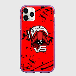 Чехол iPhone 11 Pro матовый Counter strike смерть логотип команды стикер, цвет: 3D-фиолетовый