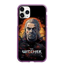 Чехол iPhone 11 Pro матовый Ведьмак арт иллюстрация