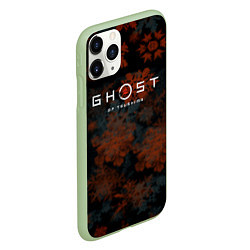 Чехол iPhone 11 Pro матовый Ghost of Tsushima winter game, цвет: 3D-салатовый — фото 2