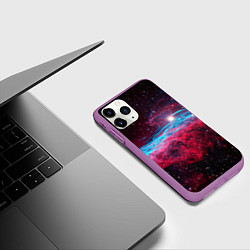 Чехол iPhone 11 Pro матовый Uy scuti star - neon space, цвет: 3D-фиолетовый — фото 2
