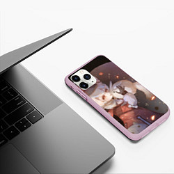 Чехол iPhone 11 Pro матовый Genshin Impact Klee Dodoko, цвет: 3D-розовый — фото 2