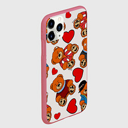 Чехол iPhone 11 Pro матовый Медведи - персонажи из Слово пацана, цвет: 3D-малиновый — фото 2