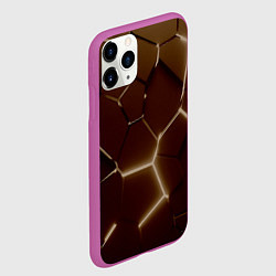 Чехол iPhone 11 Pro матовый Ретро плиты разломы прошлого, цвет: 3D-фиолетовый — фото 2