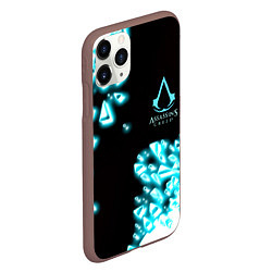 Чехол iPhone 11 Pro матовый Assassins Creed анимус, цвет: 3D-коричневый — фото 2