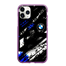 Чехол iPhone 11 Pro матовый BMW stripes color auto sport