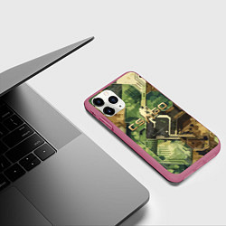 Чехол iPhone 11 Pro матовый Counter Strike go - pattern, цвет: 3D-малиновый — фото 2