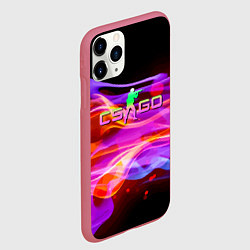 Чехол iPhone 11 Pro матовый Counter Strike - neon glow, цвет: 3D-малиновый — фото 2