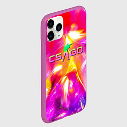 Чехол iPhone 11 Pro матовый Counter Strike - neon, цвет: 3D-фиолетовый — фото 2