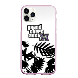 Чехол iPhone 11 Pro матовый GTA6 tropic game