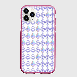 Чехол iPhone 11 Pro матовый Криптовалюта Ethereum на белом, цвет: 3D-малиновый