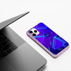 Чехол iPhone 11 Pro матовый Neon Pattern colored, цвет: 3D-розовый — фото 2