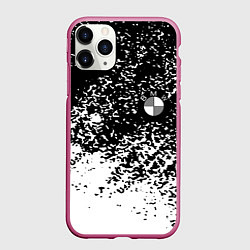 Чехол iPhone 11 Pro матовый BMW краски текстура, цвет: 3D-малиновый