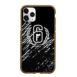 Чехол iPhone 11 Pro матовый Rainbow six штриховка краски