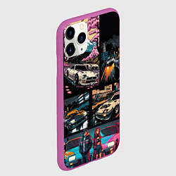 Чехол iPhone 11 Pro матовый Japanese jdm art, цвет: 3D-фиолетовый — фото 2