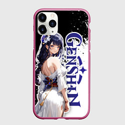 Чехол iPhone 11 Pro матовый Сёгун Райдэн из игры Геншин импакт, цвет: 3D-малиновый