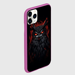 Чехол iPhone 11 Pro матовый Evil owl, цвет: 3D-фиолетовый — фото 2