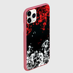 Чехол iPhone 11 Pro матовый Краски абстракция, цвет: 3D-малиновый — фото 2